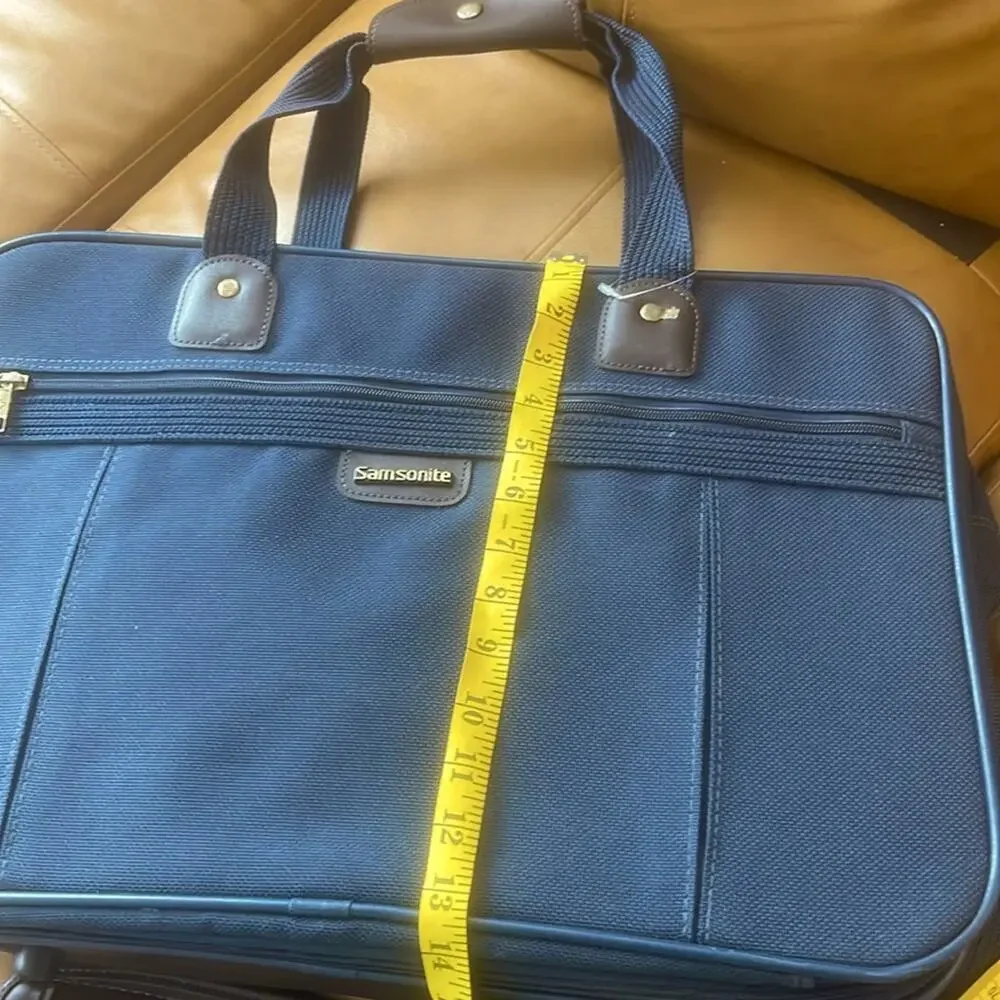 Samsonite Navy men travel weekender messenger Laptop Bag